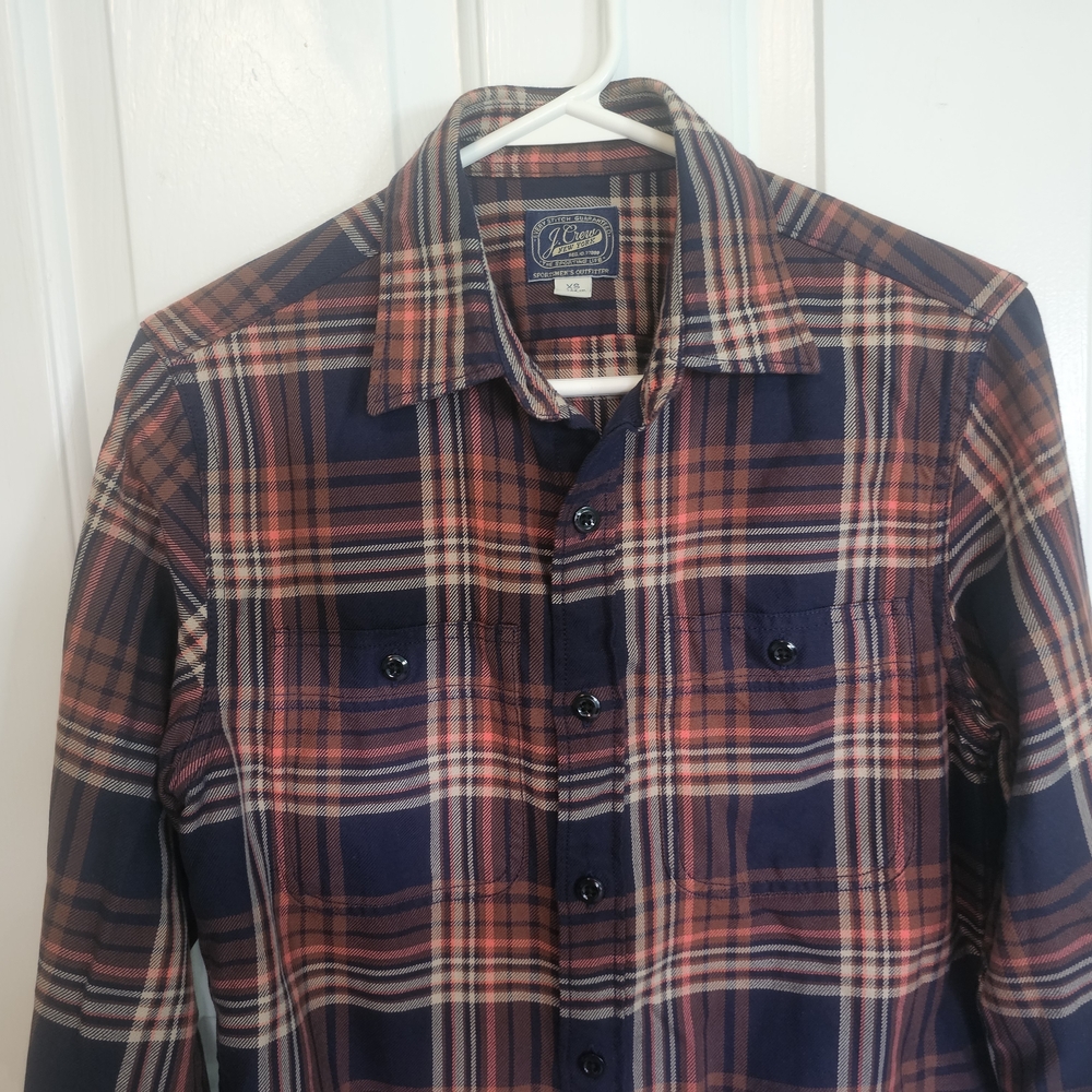 J. Crew Multicolor Plaid Button Down Shirt Men's Size XS